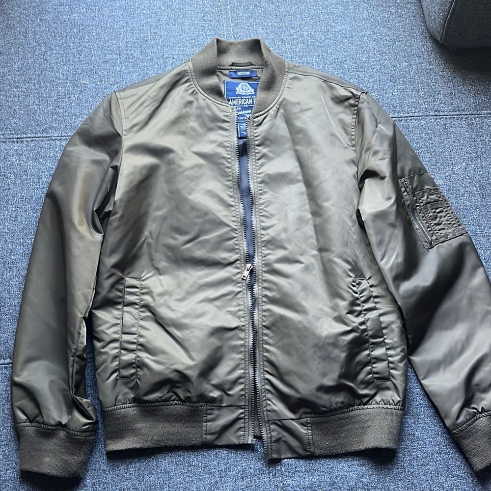 Green Bomber Jacket - Medium